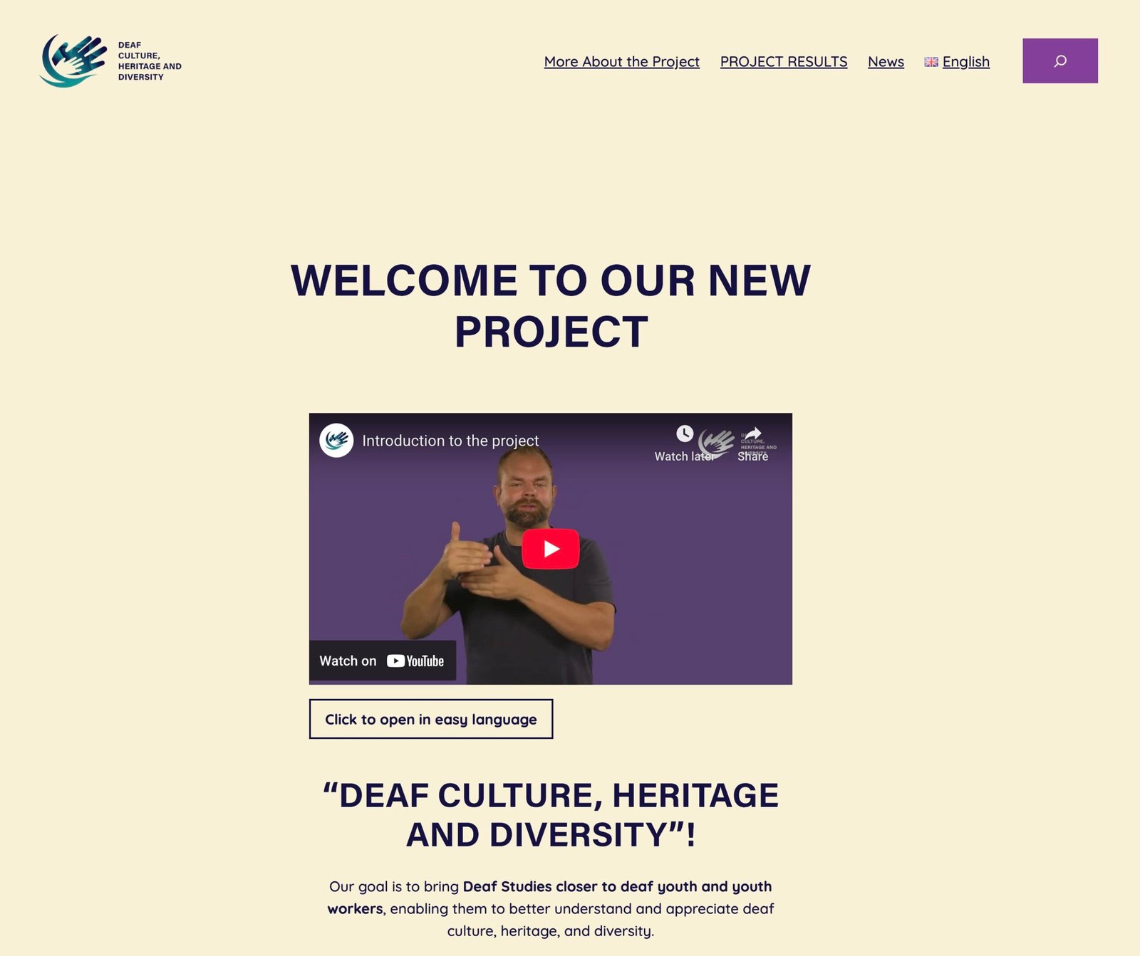 Launch of our new project: Deaf Culture, Heritage and Diversity